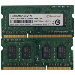 2GB DDR3 1066 SO-DIMM 1Rx8 256Mx8 CL7 1.5V TS256MSK64V1N