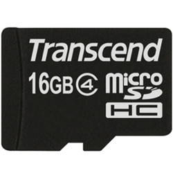 【クリックで詳細表示】microSDHCカード 16GB Class4 付属品(SDカード変換アダプタ付き) TS16GUSDHC4