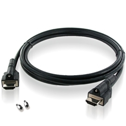 【クリックでお店のこの商品のページへ】イーサネット対応ハイスピードHDMIケーブル 2m(Sロック付) EHM-LC2M