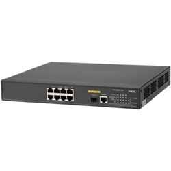 NEC QX-S4009P-PW 1Gx8p SFPx1p レイヤ2インテリジェントPoE+