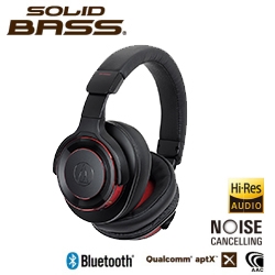 SOLID BASS Bluetooth ヘッドホン ブラックレッド ATH-WS990BT BRD