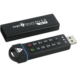 Apricorn 暗証番号方式USBメモリ Aegis Secure Key - USB 3.0 Flash