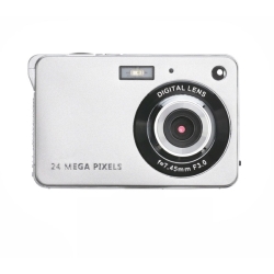 ASAGAO Digital Camera (Silver) ���𑜓x�f�W�^���J���� 2.7�C���`�t�����j�^ �ő�5600x4200�i24M�j�r�N�Z�����掿�B�e 8�{�f�W�^���Y�[�� SD�J�[�h�ʔ�