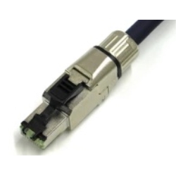 10GigE Vision�Ή�LAN�P�[�u�� ���{�b�gSTP M12(X�R�[�h) RJ45�Y�Ɨp 10m