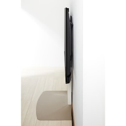 朝日木材加工 壁寄せTVスタンド 48～77V用 ブラック/ブラック WS-F820-BB