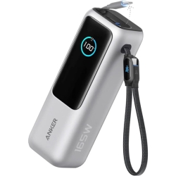 ANKER Anker Power Bank (25000mAh Built-In & 巻取り式USB-Cケーブル) シルバー A1695N41