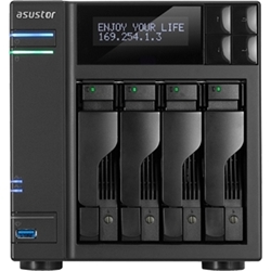ASUSTOR NAS 4xC Intel Core i3 3.5 GHz Dual-Core 2GB DDR3 1000BASE-T x2 HDMI SPDIF PCI-E (10GbE ready) USB 3.2 Gen-1 x3 eSATA x2 Wake-on-LAN 3Nۏ AS7004T