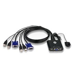 ケーブル一体型 USB 2ポートKVMスイッチ CS22U