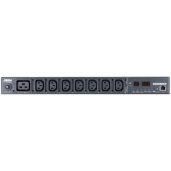 ATEN 計測機能搭載 温湿度センサー対応 1Uタイプ8ポートeco PDU (IEC 200V 20A) PE5208B