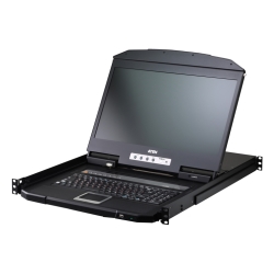 18.5�C���`LCD���� 8�|�[�g USB HDMI IP-KVM�h�����[�i1���[�J��/�����[�g�A�N�Z�X���L�A���C�h�X�N���[���Ή��j