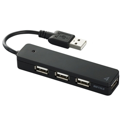 BUFFALO USB2.0Hub oXp[ 4|[g ubN BSH4U06BK