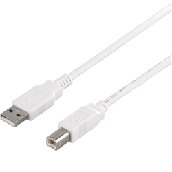 USB2.0ケーブル(A to B) 2m ホワイト BSUAB220WH