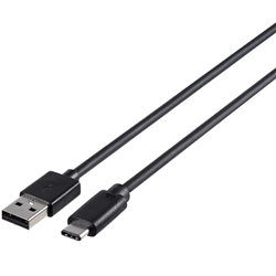 USB2.0ケーブル(A to C) 0.5m ブラック BSUAC205BK