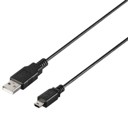 USB2.0 A to miniB ΉP[u 1.0m ubN BU2AMNK10BK
