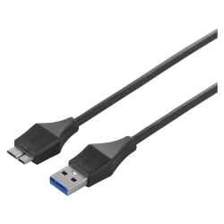 USB3.0 A to microB スリムケーブル 0.5m ブラック BSUAMBSU305BK