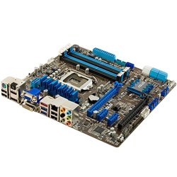 ASUS TeK マザーボード Intel H77/LGA1155/DDR3メモリ対応/Micro-ATX ...