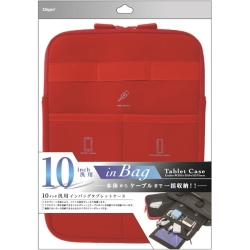 汎用マルチタブレットケース 10インチ レッド TBC-FC101606R