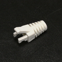 LANケーブル用RJ45プラグブーツ スリム 5.5mm ホワイト 100個入 CG-TA6841