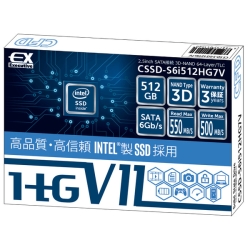 SSD 512GB 2.5inch Intel3D NAND̗pf CSSD-S6i512HG7V