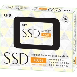 2.5C` SSD 480GB SATA 7mm 3D NAND̗p 3Nۏ Read(MAX)550/ Write(MAX)510MB/s CSSD-S6B480CG3VX