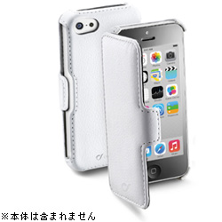 iPhone5CpP[X BOOK(ubN) zCg BOOK/LEATHER-LIKE/F/IPH5/WH