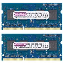 m[gp PC3L-12800/DDR3L-1600 8GB kit(4GBx2) 204pin SODIMM 1.5/1.35Vp { CK4GX2-SOD3LU1600