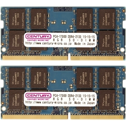 センチュリーマイクロ ノートPC用 PC4-17000/DDR4-2133 16GBキット