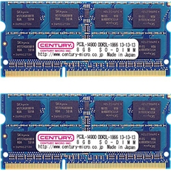 m[gp PC3L-14900/DDR3L-1866 16GB kit(8GBx2) 204pin SODIMM 1.5/1.35Vp { CK8GX2-SOD3LU1866