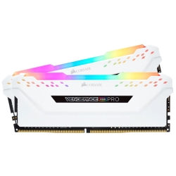 コルセア DDR4 3200MHz 8GBx2 288pin DIMM Unbuffered 16-18-18-36 Vengeance RGB PRO White CMW16GX4M2C3200C16W