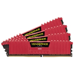 DDR4 2133MHz 16GBx4 288pin DIMM Unbuffered 13-15-15-28 Vengeance LPX Red CMK64GX4M4A2133C13R