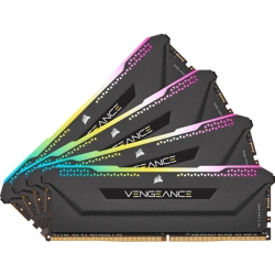 コルセア DDR4 3200MHz 8GBx4 DIMM 16-20-20-38 XMP 2.0 VENGEANCE RGB PRO SL Black for AMD & Intel CMH32GX4M4E3200C16