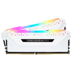 コルセア DDR4 3600MHz 8GBx2 288pin DIMM Unbuffered Vengeance RGB PRO White Heat spreader RGB LED CMW16GX4M2D3600C18W