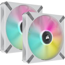 PCP[Xt@ iCUE ML140 RGB ELITE White Flame with iCUE Lighting Node CORE -Dual Pack- CO-9050119-WW