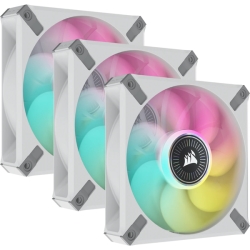 PCP[Xt@ iCUE ML120 RGB ELITE White Flame with iCUE Lighting Node CORE -Triple Pack- CO-9050117-WW
