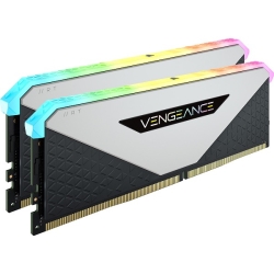 コルセア DDR4 3200MHz 16GB(8GBx2) UDIMM 16-20-20-38 VENGEANCE RGB RT White 1.35V for AMD Ryzen CMN16GX4M2Z3200C16W