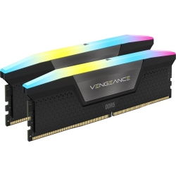 DDR5 6400MT/s 32GB(16GBx2) UDIMM 32-40-40-84 XMP 3.0 VENGEANCE RGB DDR5 Black RGB LED 1.4V CMH32GX5M2B6400C32