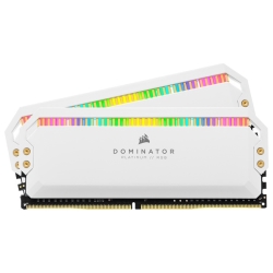 DDR4 3600MHz 32GB(16GBx2) UDIMM 18-22-22-42 XMP 2.0 DOMINATOR PLATINUM RGB White RGB LED 1.35V CMT32GX4M2D3600C18W