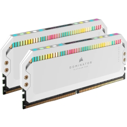 DDR5 5200MHz 64GB(32GBx2) UDIMM 40-40-40-77 DOMINATOR PLATINUM RGB White RGB LED 1.25V CMT64GX5M2B5200C40W