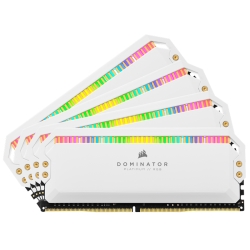 DDR4 3200MHz 64GB(16GBx4) DIMM Unbuffered 16-20-20-38 DOMINATOR PLATINUM RGB White 1.35V CMT64GX4M4E3200C16W