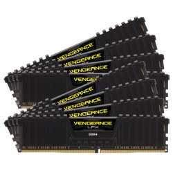 DDR4 3600MHz 256GB(32GBx8) DIMM Unbuffered XMP 2.0 Vengeance LPX black Heatspreader Black PCB CMK256GX4M8D3600C18