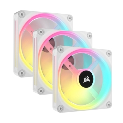 PCP[Xt@ iCUE LINK QX120 RGB WHITE 120mm Magnetic Dome RGB Fan Starter Kit CO-9051006-WW