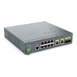 コネクションテクノロジーシステムズ 8 x 10/100/1000Base-T RJ-45 + 2 x N BASE-T (100M/1G/2.5G/5G/10G) + 2 x 1/10GBase-R SFP+ 管理機能搭載レイヤ2スイッチ ESW-5112-2MG-1E