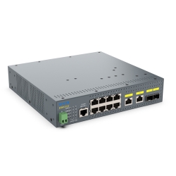 コネクションテクノロジーシステムズ 8 x 10/100/1000Base-T RJ-45 + 2 x N BASE-T (100M/1G/2.5G/5G/10G) + 2 x 1/10GBase-R SFP+ 管理機能搭載レイヤ2スイッチ ESW-5112-2MG-1D