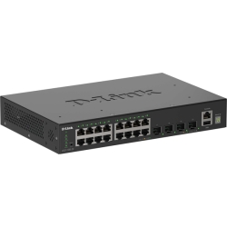DGS-1530-20 ギガビットL2スタッカブルスマートマネージドスイッチ、10/100/1000BASE-Tポート×16、10G SFP+スロット×4、ファンレス、リミテッドライフタイム保証対象 DGS-1530-20/A1