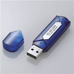 USB2.0フラッシュメモリ 2GB セキュリティソフト付(ブルーシルバー) MF-AU202GBS