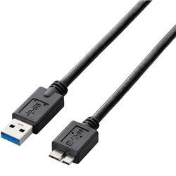 EU RoHSwߏ USB3.0P[u(A-MicroB)/2.0m/ubN USB3-AMB20BK/RS
