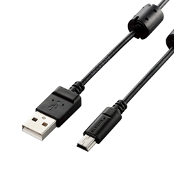 デジカメ用USBケーブル/miniB/フェライトコア/0.5m/ブラック DGW-MF05BK