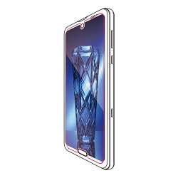 AQUOS R3用ガラスフィルム/0.33mm/ブルーライトカット PM-AQR3FLGGBL