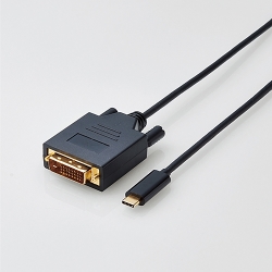 ϊP[u/USB Type-C - DVI/1.0m/ubN CAC-CDVI10BK