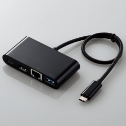 Type-ChbLOXe[V/USB PDΉ/[dpType-C1|[g/USB(3.1)1|[g/HDMI1|[g/LAN|[g/30cmP[u/ubN DST-C09BK